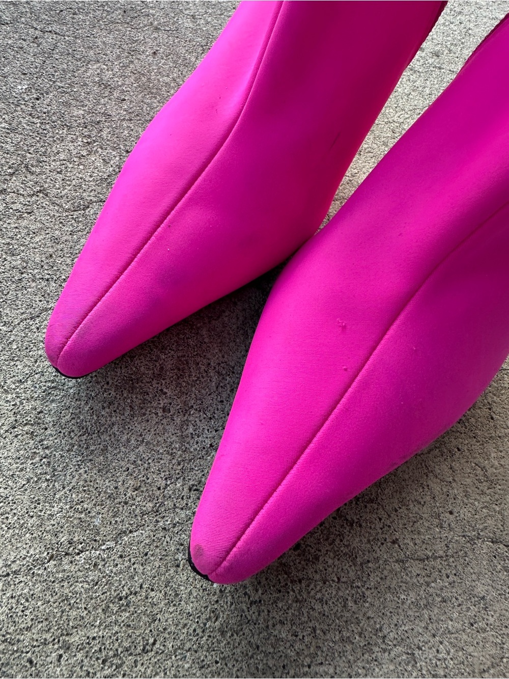Jeffrey Campbell Combass Bright Pink Pointed Toe Sock Bootie - Picture 4 of 11